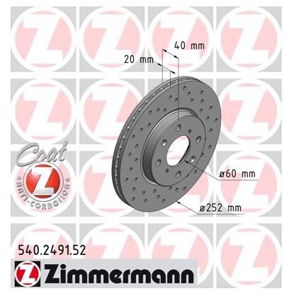 Zimmermann Tarcza hamulcowa 540.2491.52