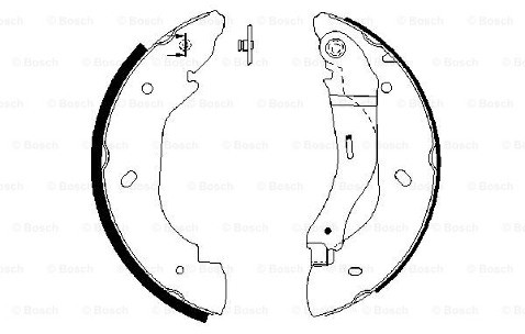 BOSCH Zestaw szczęk hamulcowych 0 986 487 660