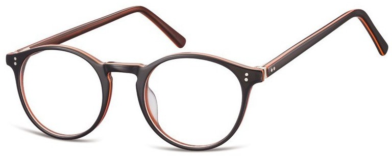 Sunoptic Okrągłe okulary oprawki zerowki korekcyjne AC43D