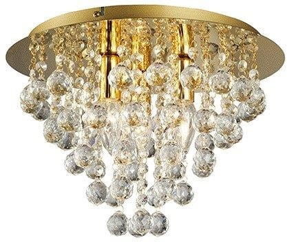 Zdjęcia - Żyrandol / lampa Reality London Crystal lampa sufitowa 3xE14 złota 627703-03 