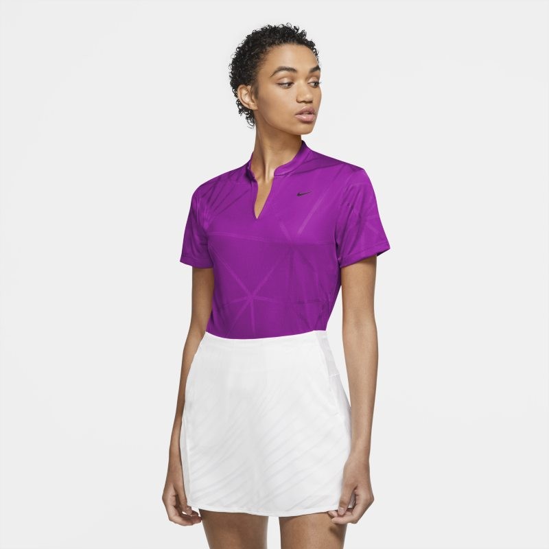 Nike Damska koszulka polo do golfa Dri-FIT Victory - Fiolet CK5854-551