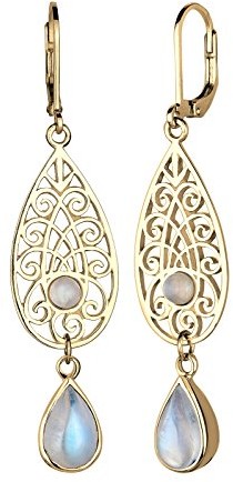 Elli kolczyki damskie z łezką, z kamieniem szlachetnym, srebro 925, srebro, pozłacane 0301782715