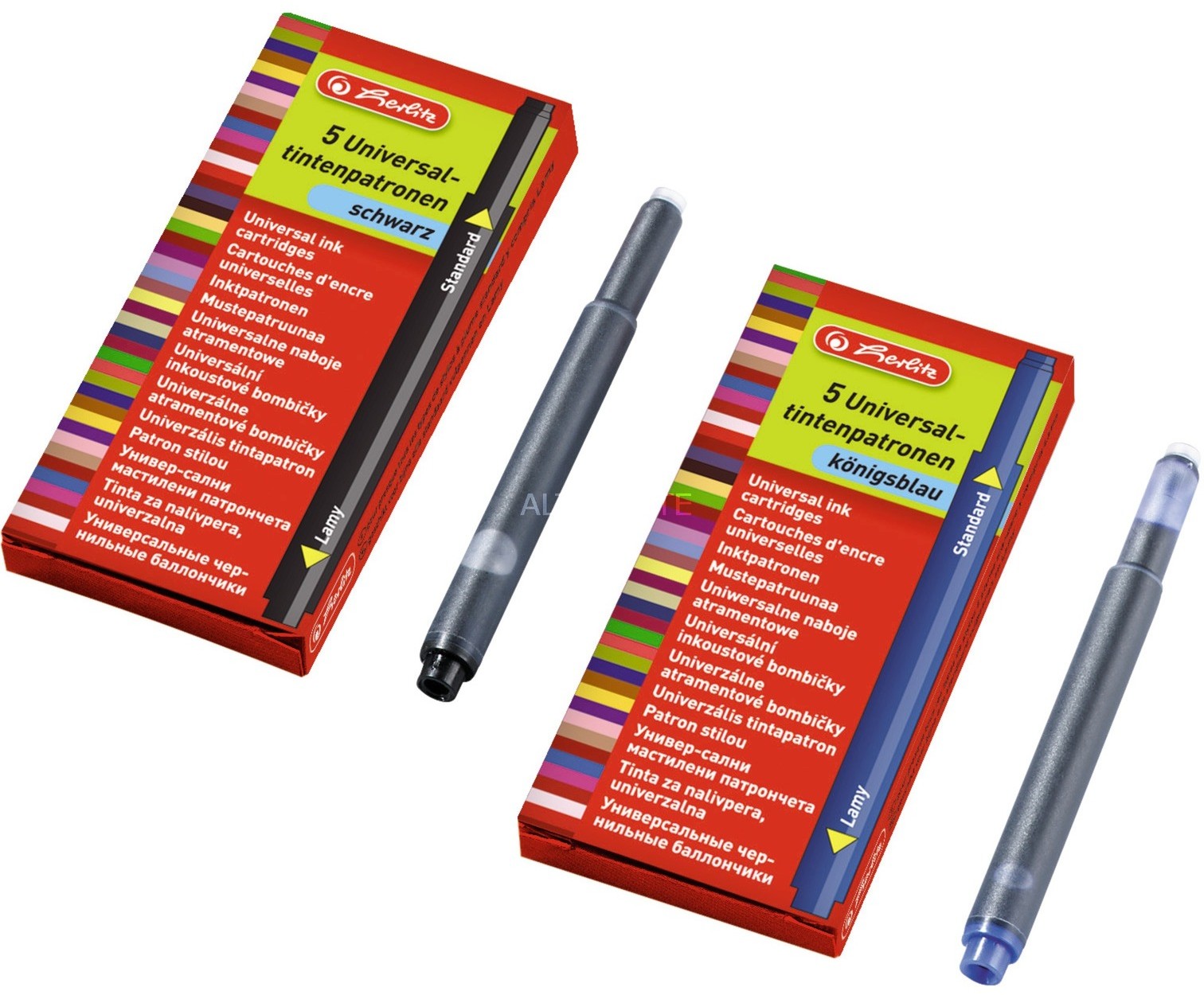 Herlitz 10412088 wkład do długopisu Czarny 5 szt., Atrament 4008110194356