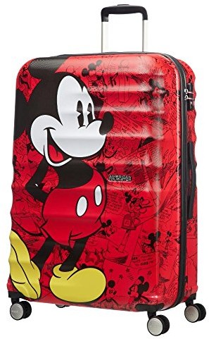 American Tourister WaveBreaker Spinner Disney 77/28 4.2 kg bagażu dla dzieci, 77 cm, 96 L, Mickey Comics Red 85673/6976