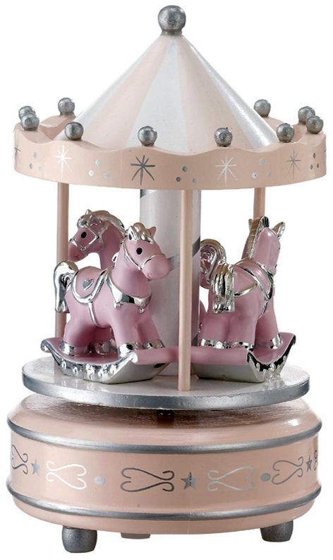 valenti Karuzela z pozytywką | Rozmiar: H 18 cm | Kolor: Różowy | SKU: V21031R