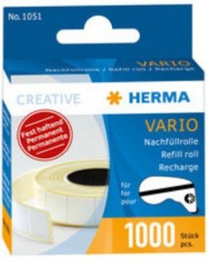 Herma Vario Nachfüllrolle fest haftend 1000 Klebestücke - 1051