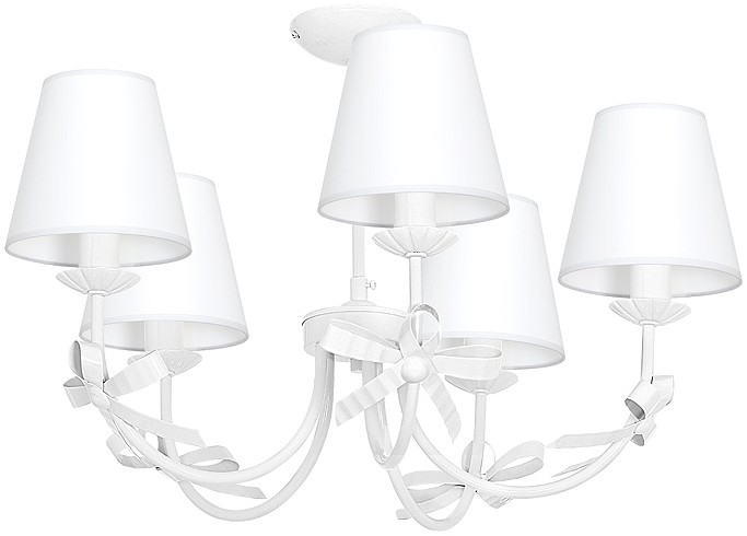Lampa wisząca dziecięca KOKARDKA 5xE14/60W biała