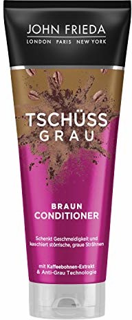 John Frieda Braun Conditioner  odżywka w kolorze szarym  daje aksamitny wygląd i kaszeruje szare kosmyki  z ekstraktem z ziaren kawy, 250 ml 26244