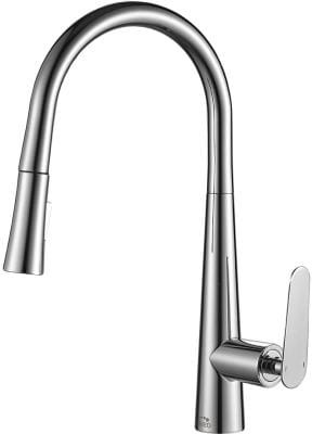 Laveo Nalda bateria kuchenna stojąca z wyciąganą wylewką chrom BAY069D BAY069D