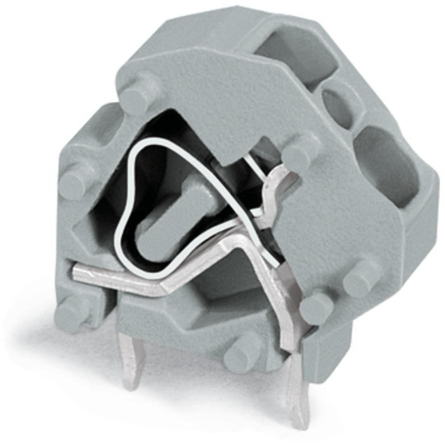 Wago Zacisk sprężynowy 4.00 mm Ilość PIN 1 745-3801 Kolor szary 200 szt 745-3801