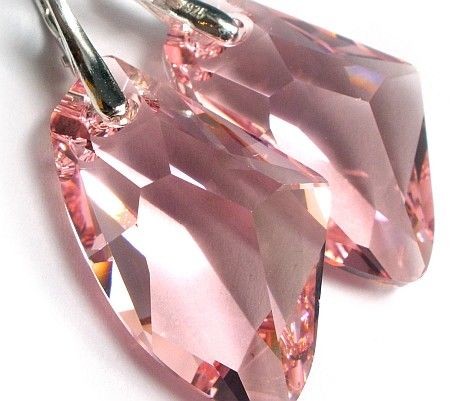 Swarovski duże eleganckie kolczyki SREBRO 27mm