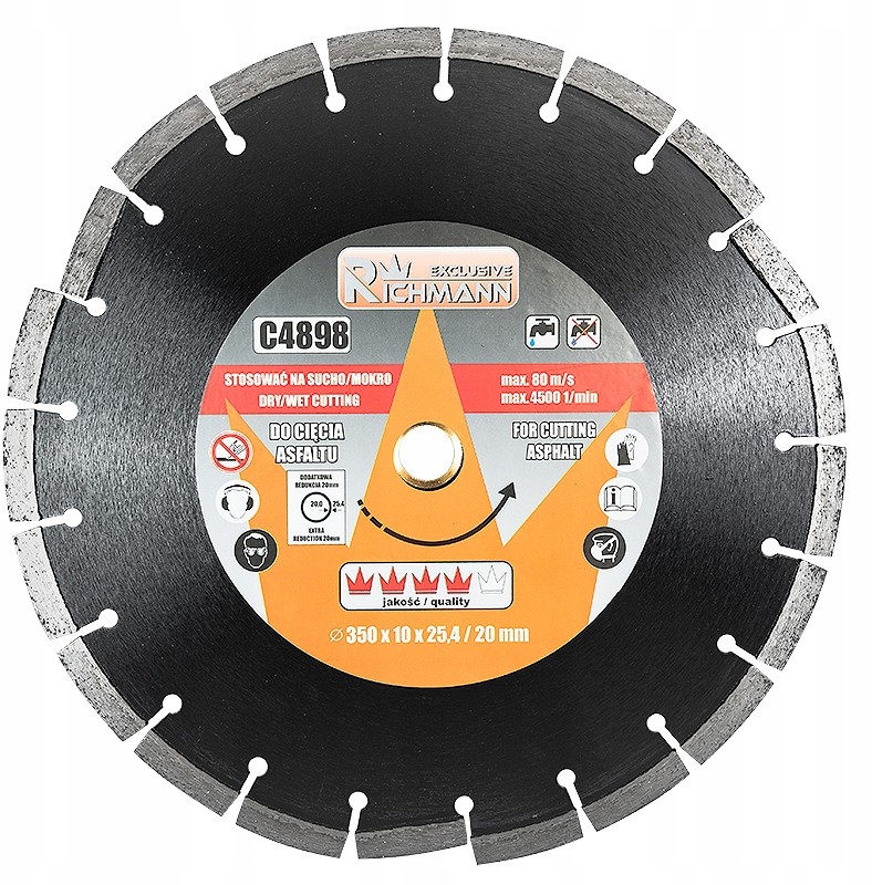 Tarcza Diamentowa Do Cięcia Asfaltu 350x25,4/20 MM