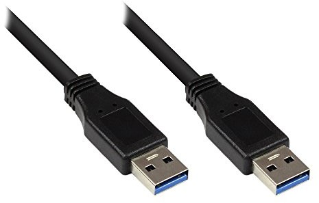 Good Connections kabel połączeniowy USB 2.0 wtyczka A na wtyk A, folii i oplotu pokrywą, przewody miedziane, czarny 5 m 2712-S05