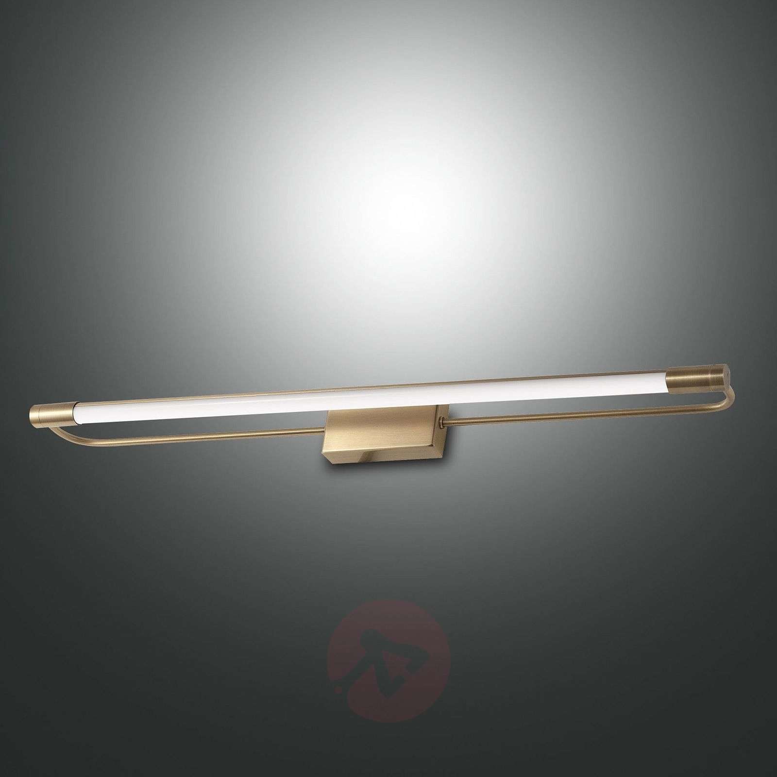 Fabas Luce LED-Wandleuchte Rapallo, messing, IP44, 80 cm