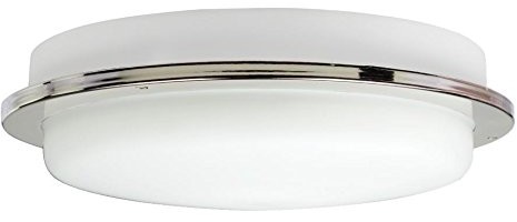 Westinghouse Lighting 8704140 kształt klosz lampy 24 cm wykonana z satynowanego szkła opal, pałeczki z paskiem chrom, biały, 24 x 24 x 7.19 cm 8704140