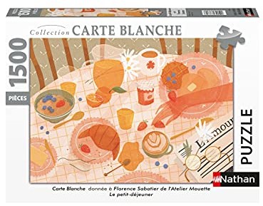 Nathan Puzzle 1500 sztuk-Śniadanie/Florence Sabatier (kolekcja białej kartki) dla dorosłych, 4005556878161