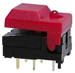 Velleman Przełącznik PCB DIGITAST DIP PUSH-BUTTON SWITCH GREY CAP - RED LED 86A291