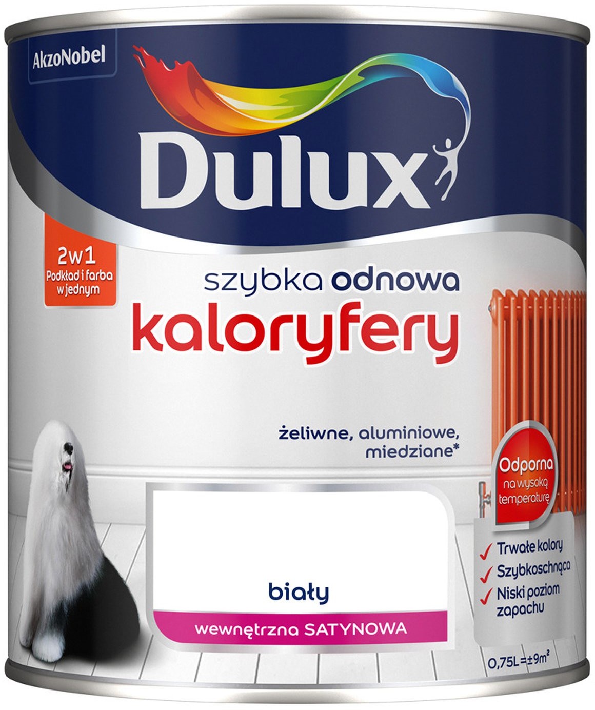 Dulux Szybka Odnowa Kaloryfery biały 750 ml