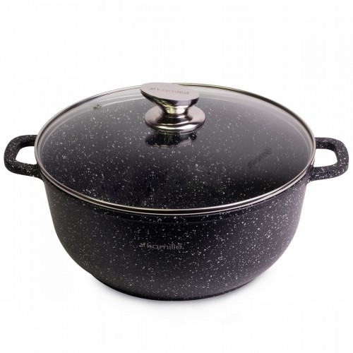 Kamille Solidny garnek marmurowy z pokrywką 4,5L 4405