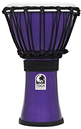 Toca TFCDJ-7MV 7-calowy Freestyle Colorsound Djembe - Metaliczny indygo TFCDJ7MI