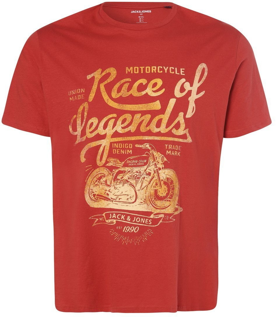 Jack & Jones T-shirt męski JPRBlubiker duże rozmiary, czerwony
