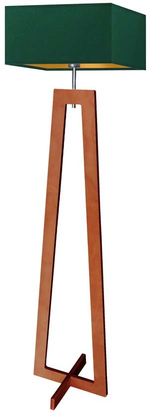 Lysne Drewniana lampa stojąca JAWA GOLD 15608/28