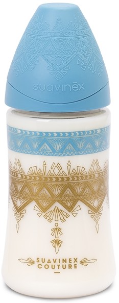 Suavinex Butelka 270 ml Smoczek silikonowy Premium jasnoniebieska