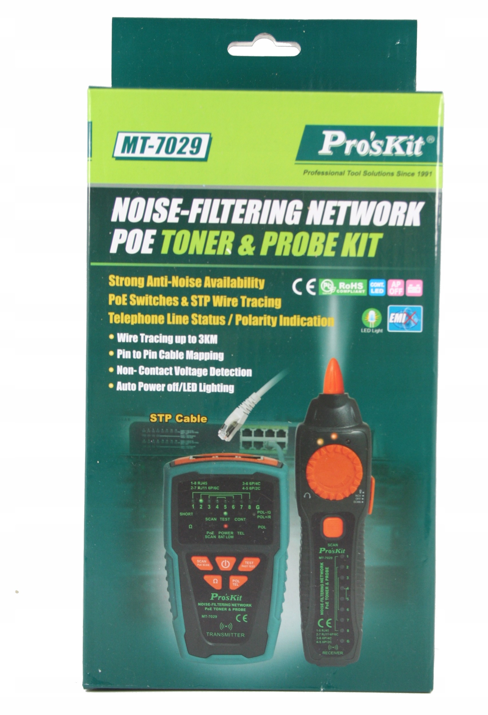 Szukacz Par Tester Sieci Lan Rj MT-7029 Poe Prośki