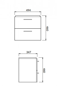 Cersanit S801-321-DSM SET B282 LARA MILLE SLIM 50 BIAłA DSM SZAFKA + UMYWALKA)
