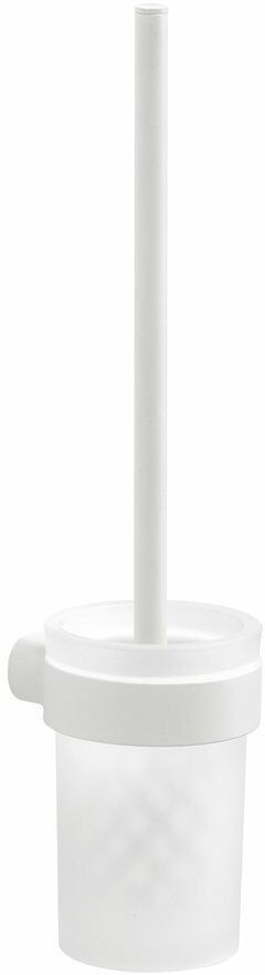 Gedy PIRENEI szczotka WC wisząca biały mat/szkło mleczne PI330302