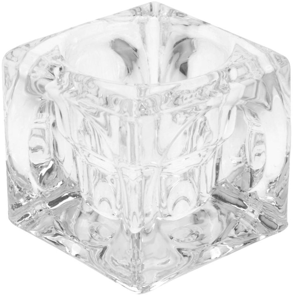 KOOPMAN INTERNATIONAL Świecznik szklany na tealighty wys. 5.5 cm transparentny