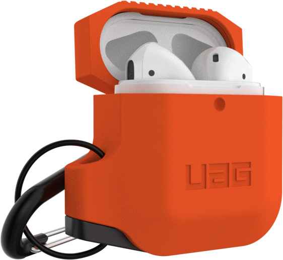 Apple Urban Armor Gear Urban Armor Gear Silicone Case Etui Silikonowe do AirPods 1 & 2 (Orange/Dark Grey) 10185E119732