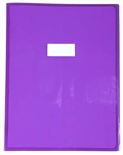 Clairefontaine PVC przezroczysta okładka folia ochronna na wyświetlacz, 240x320 mm, uchwyt na etykiety  przezroczysty liliowy 73406C