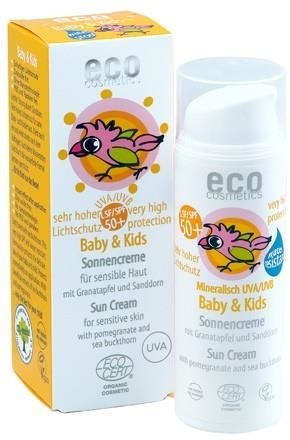 Eco Cosmetics BABY & KIDS Krem na słońce LSF/SPF 50+ z owocem granatu i rokitnikiem GreenLine-523-uniw