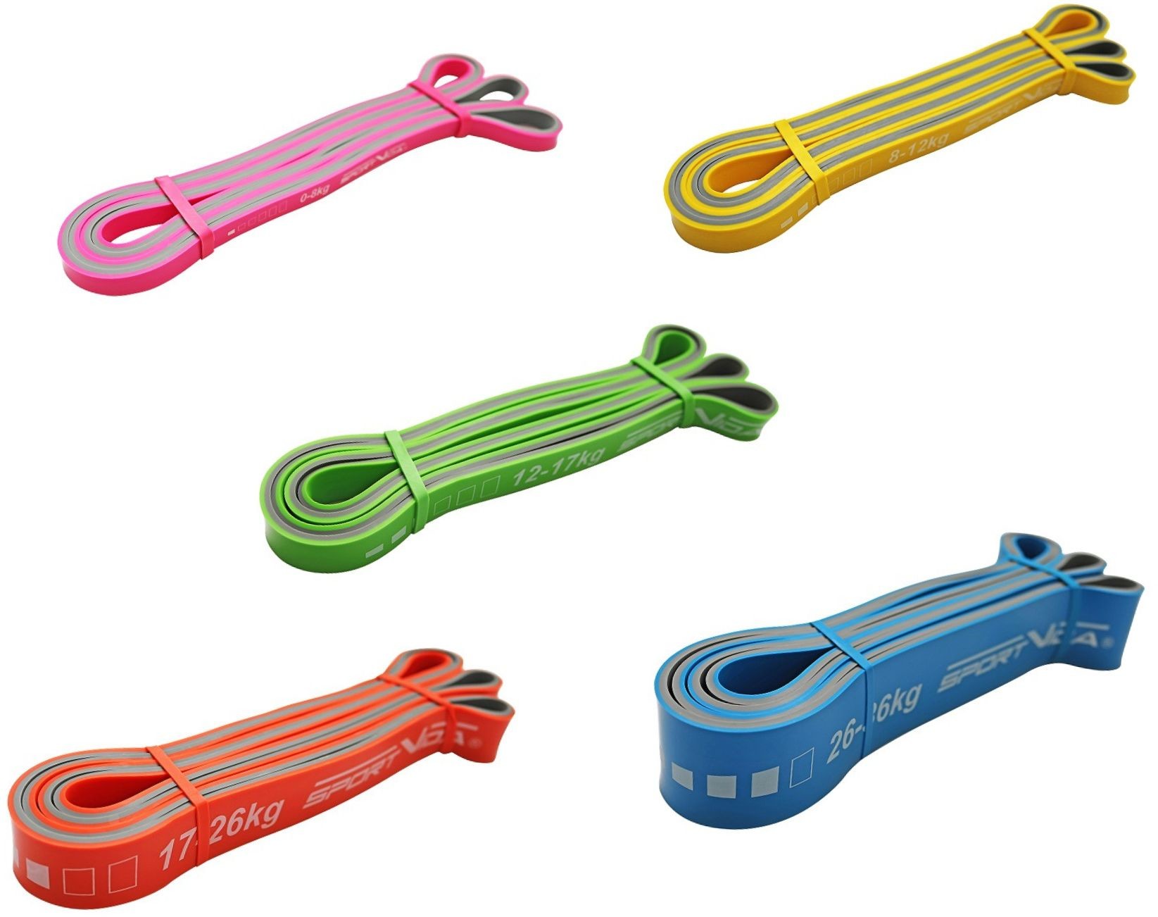 Długa guma do ćwiczeń ogólnorozwojowych i wzmacniających Power Band - poręczny zamiennik ciężkiego sprzętu - duża wytrzymałość, różne opory (SV-HK02)