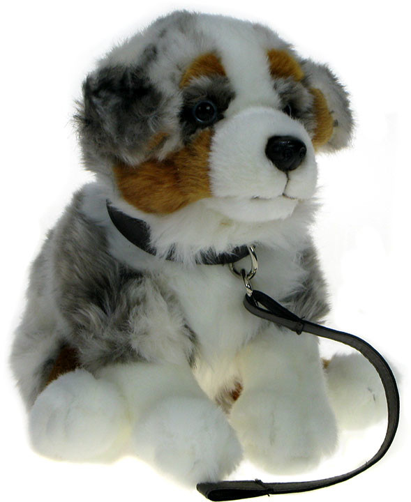 Zoo: maskotka Piesek owczarek na smyczy 24cm 90496