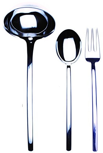 Mepra SPA 104422003 zestaw sztućców do serwowania, wzornictwo Due, 3-częściowy 104422003