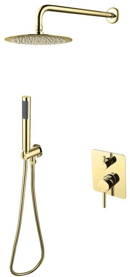 Besco Zestaw prysznicowy podtynkowy DECCO / ILLUSION I Złoty #BP-DII-ZL