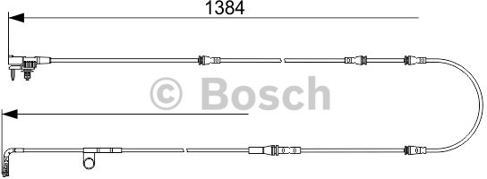 Bosch Zestyk ostrzegający o zużyciu okładzin hamulcowych przód 1 987 473 582