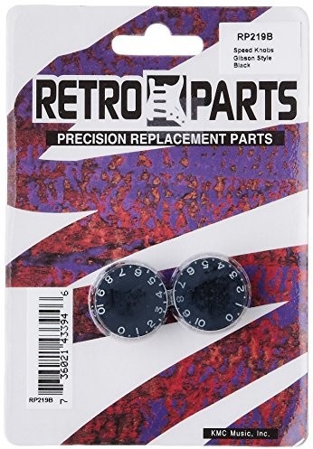 Gibson Retroparts Retro Parts RP219B Style Replacement Speed Knobs - Black RP219B