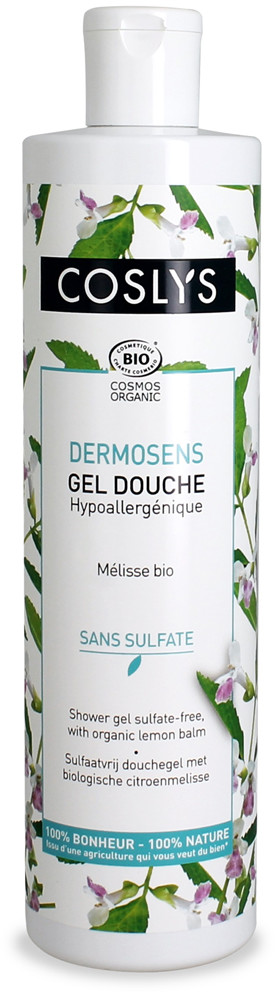 Coslys Dermosens, Żel pod prysznic z organiczną melisą, 380 ml 3538396131406