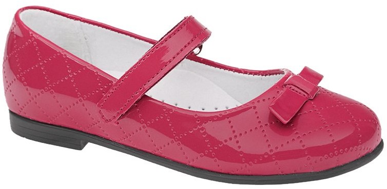 Kornecki Balerinki 4431 Pink Różowe Lakierki Baleriny na rzepy 29621