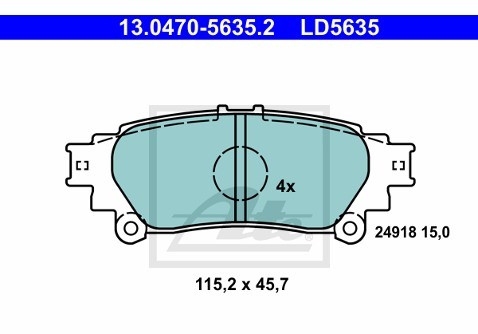 ATE Klocki hamulcowe ATE 13.0470-5635.2