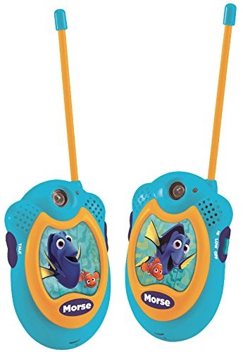 Lexibook Finding Dory Walkie Talkies, 100 m, funkcja Morsea, elastyczna antena, niebiesko-żółta, TW06DO TW06DO