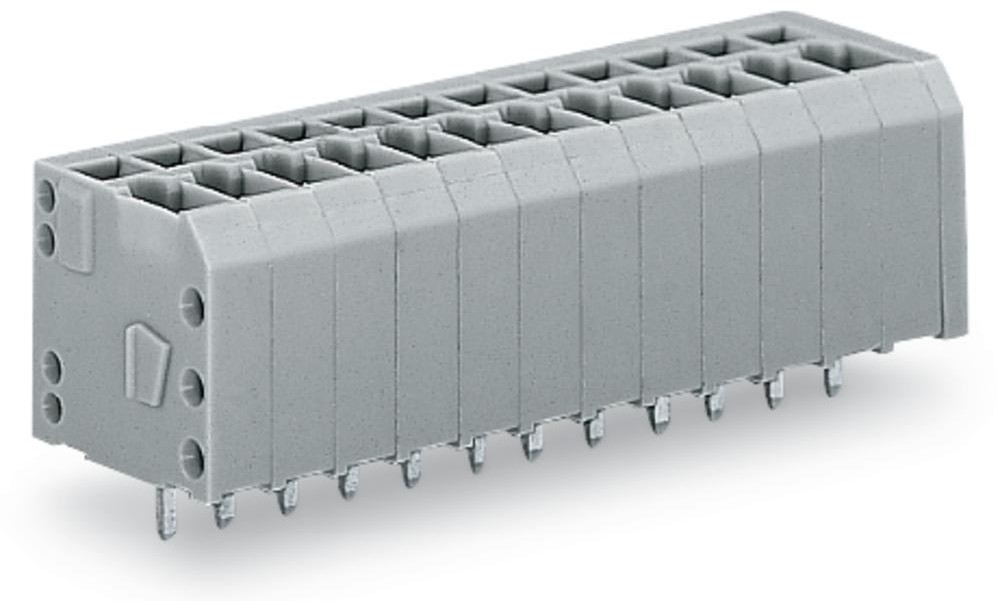 Wago Zacisk sprężynowy 1.50 mm Ilość PIN 12 739-312 Kolor szary 100 szt 739-312