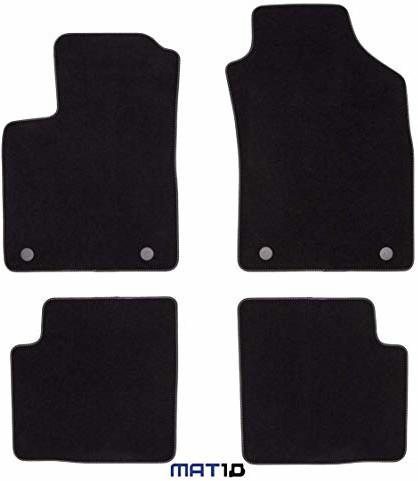 MAT10 MAT10  Silver-Line: Fiat 500 / Fiat 500 Cabrio rok produkcji 2015-07  X dywaniki samochodowe welurowe jakość premium, 4-częściowe czarne gwarantowane dopasowanie 000213SV002