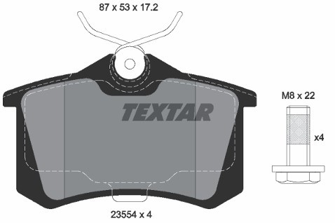 TEXTAR Klocki hamulcowe - komplet 2355402