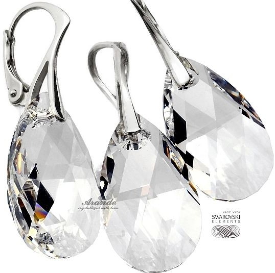 Arande SWAROVSKI KOMPLET CRYSTAL SREBRO CERTYFIKAT 4198456369