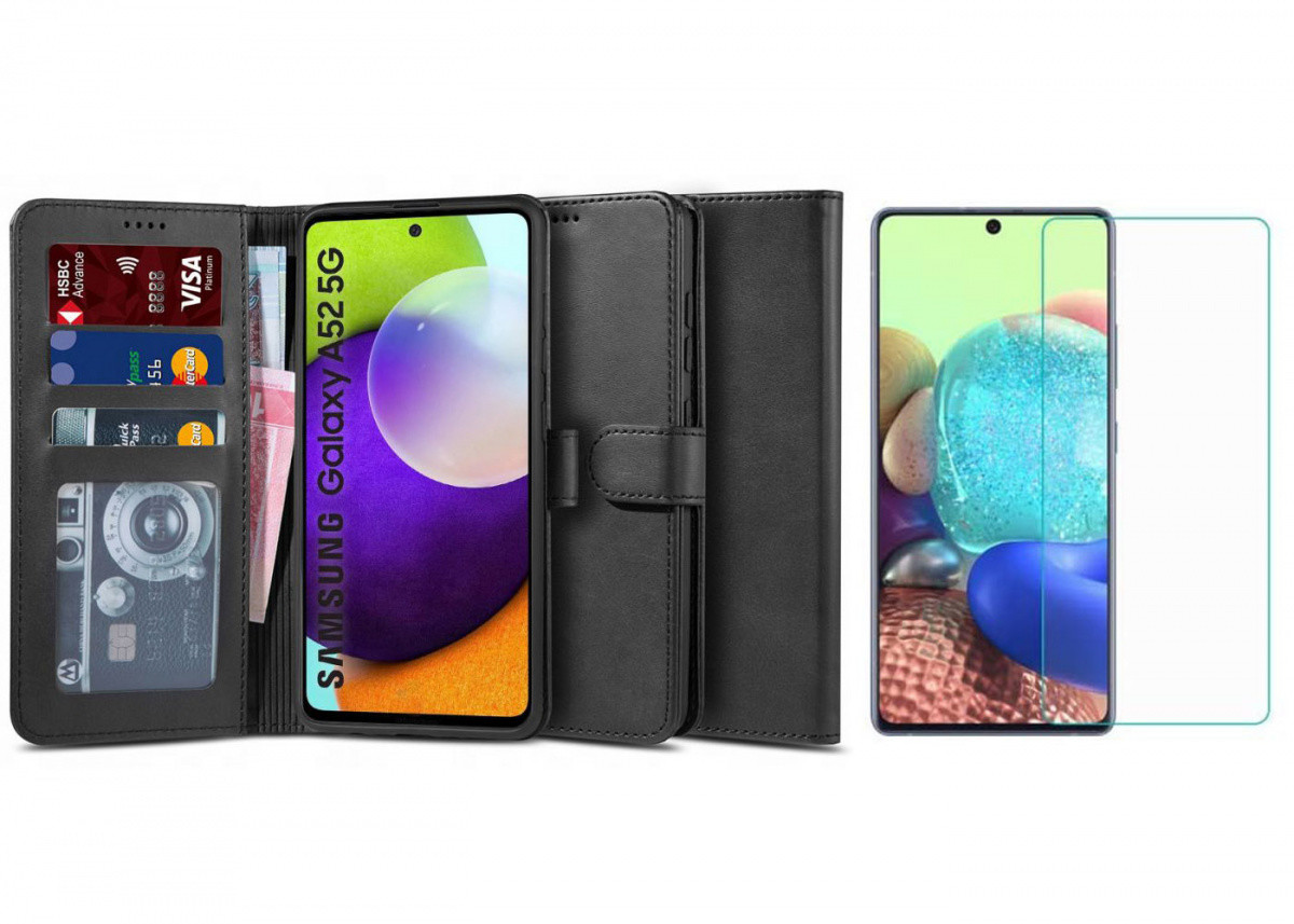 Samsung Braders Etui Wallet 2 + szkło do Galaxy A52 5G