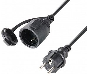 Adam Hall 8101 KF 1000 - Kabel przedłużający CEE 7/7 IP44 CEE 7 IP44, 10 m 8101KF1000